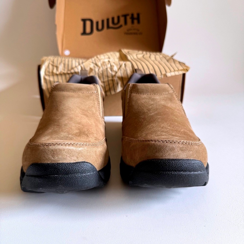 Duluth Trading Co Men's Wild Boar Mocs Sand Leather Slip On Shoes 91853 Size 10M